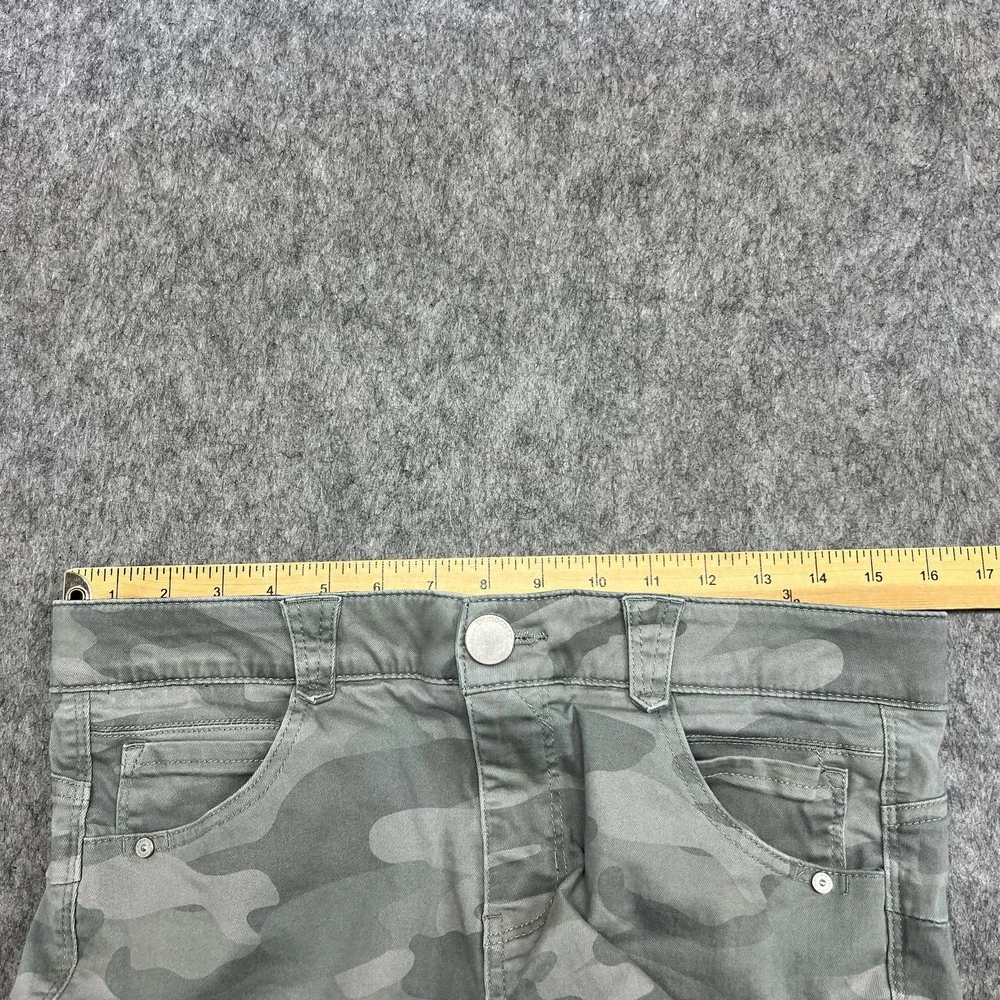 Democracy Ab Solution Jeans Womens 10 Green Camo Mid Rise Skinny Stretch 32x25 - Picture 10 of 16
